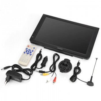 LEADSTAR 12inch Televisions Player Digital Analog DVB-T-T2 Portable TV for Home Car Airplane EU Plug 110-220V With Bracket
