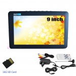 LEADSTAR 9 inch DVB-T-T2 Digital Analog Television and 16G SD card hign Resolution Color 50Hz Portable Car Mini TV