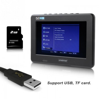 LEADSTAR Potable 7 inch TV HD TFT LED Screen Mini Mobile Car Digital TV Support DVB-T DVB-T2 ATSC ISDB Television USB TF Card