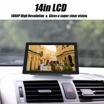 LEADSTAR 14in ATSC-T/T2 1080P Car Digital TV ATV High Sensitivity Tuner Portable TV for EU plug