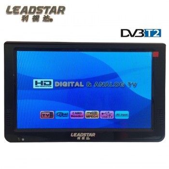 LEADSTAR HD Portable TV 10inch Digital And Analog LED Televisions Support TF Card USB Audio Car Television DVB-T DVB-T2 AC3
