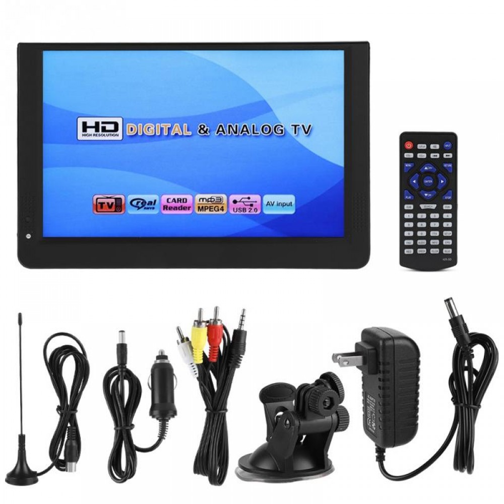 LEADSTAR 1080P Portable Television Mini 12-inch 16:9 LED Handheld DVB-T/T2 Digital TV Televisions Player for US  plug new style