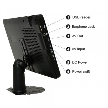 9inch Portable Car TV Television DVB-T2 digital Car TV With Receiver AV USB MP3 MP4 TV Program Recording Compatible Power Bank