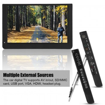 LEADSTAR 12 ATSC Portable Digital TV 1280*800 1080P TV/ATV/UHF/VHF Stereo Surrounding Car Television Support SD Card US Plug