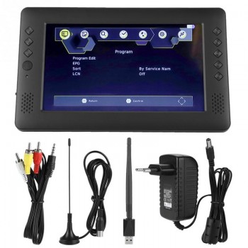 9inch Digital TV Portable Television DVB-T/T2 TV HD Player with WiFi Antenna Remote Control EU Plug 110-240V
