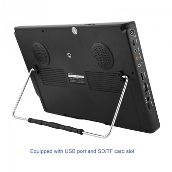 LEADSTAR 12 Inches ISDB TV Rechargeable Digital Color TV Television Player TFT-LED Screen Digital Analog Television