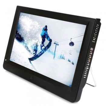 Cewaal 11.6 Inch 1280*800 Handheld Digital Analog TV Outdoor Rechargeable Digital TV Portable Home Portable DVB-T2 TV