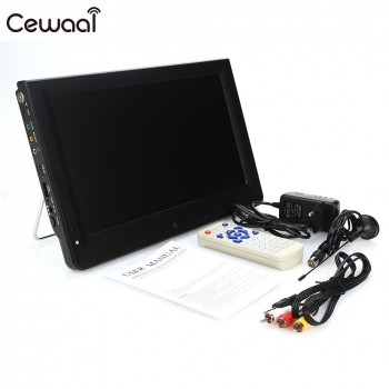 Cewaal 11.6 Inch 1280*800 Handheld Digital Analog TV Outdoor Rechargeable Digital TV Portable Home Portable DVB-T2 TV