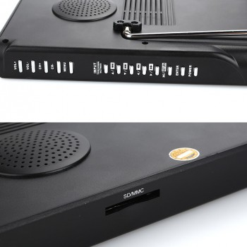 11.6 Inch Digital Analog TV Handheld Travel Home Universal Portable W/Remote Control Office USB Rechargeable Digital TV