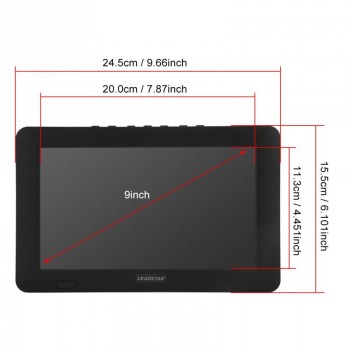 LEADSTAR 9 Inch  Television ATSC 16:9 HD Digital Analog Portable TV Television Player US/EU Plug