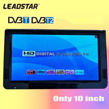 2017 New HD TV 10 Inch Digital And Analog TV Receiver And TF Card And USB Audio And Video Playback Portable DVB-T2 Television