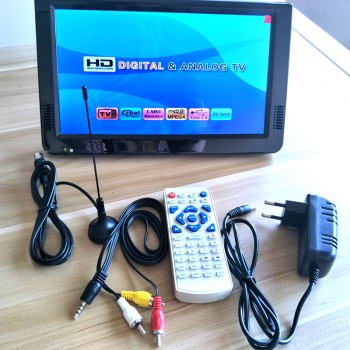 2017 New HD TV 10 Inch Digital And Analog TV Receiver And TF Card And USB Audio And Video Playback Portable DVB-T2 Television
