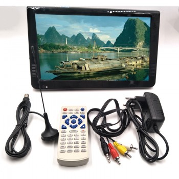 2017 New HD TV 10 Inch Digital And Analog TV Receiver And TF Card And USB Audio And Video Playback Portable DVB-T2 Television