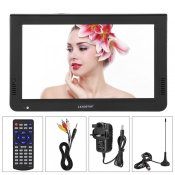 10 inches DVB-T-T2 16:9 Portable TFT-LED HD Digital Analog Color TV Television Player for UK Plug