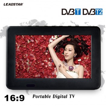 HD TV DVB-T2 DVB-T 7 Inch Digital And Analog TV Receiver And TF Card And USB Audio And Video Playback Portable DVB-T2 Television
