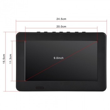 LEADSTAR Portable Television ISDB-T 7 Inches Rechargeable Digital Color TV Television Player TFT-LED Screen EU Plug