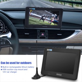 LEADSTAR Portable 7 inch TV DVB-T DVB-T2 ATSC ISDB 16:9 HD Color Screen Digital Analog Portable TV Car Player US EU UK AU Plug