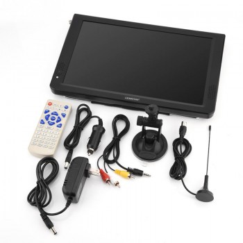 LEADSTAR Portable Digital Television 12 ATSC TV Player 1080P HD HDMI Video Player For Car US Plug Foldable Holder