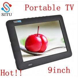 HD TV 9 inch DVB-T2 DVB-T Digital And Analog Mini Led HD Portable TV All in 1 Support USB record Television program