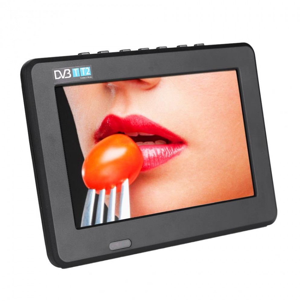 2017 New Televisions 7 Inch HD TV TFT LCD Color DVB-T2 Portable TV With Wide View Angle, Support SD/MMC Card, USB Flash Disk