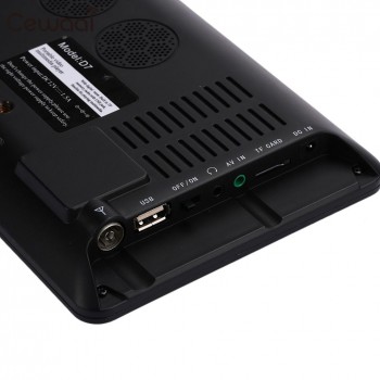 7inch Rechargeable Digital TV Rechargeable Car TV W/Remote Control USB Media Player Portable Universal