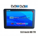 HD Digital DVB-T2 9 Inch Digital And Analog TV Receiver And TF Card And USB Audio Video Playback Portable DVB-T2 Television