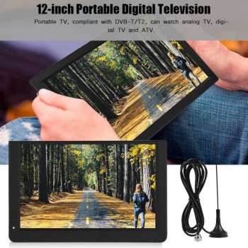 LEADSTAR 12inch 1080P Portable Mini 16:9 LED Handheld DVB-T/T2 Digital TV Television Player for EU Plug