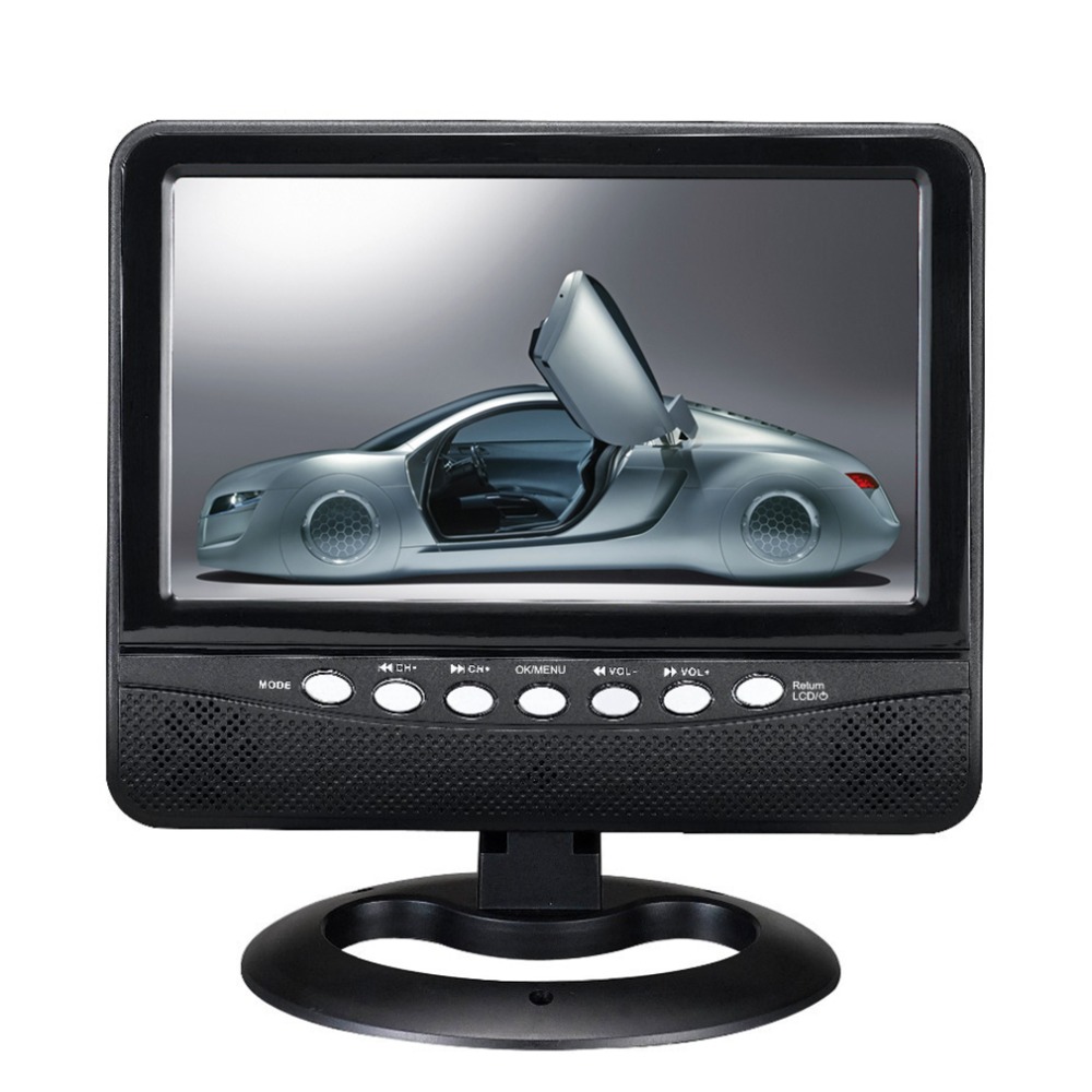 Brand New A Grade DC 12V 7inch Portable TV Color TFT LCD Display, LED Backlight TV With AV TFT In amp; Out , USB , SD for Car