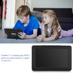 LEADSTAR US Pug ISDB-T 9 Inches Digital Color Rechargeable TFT-LED Screen TV Television Player