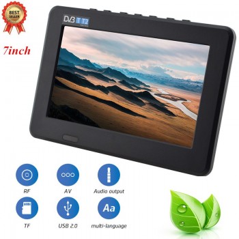 LEADSTAR 7 inch Led Portatile TV Television DVB-T DVB-T2 16:9 Color Screen TFT Digital Analog TV 800x480 Resolution 1200mah New