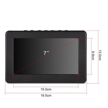 LEADSTAR Portable ATSC 7 inch  16:9 Digital Television TV TFT LED 1080P HD HDMI Video Player