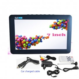 LEADSTAR Portable TV DVB-T2 Digital with HDMI input 7.0Inch+car charged cable Digital Color TV Television Player LED Screen