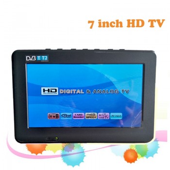 LEADSTAR Portable TV DVB-T2 Digital with HDMI input 7.0Inch+car charged cable Digital Color TV Television Player LED Screen