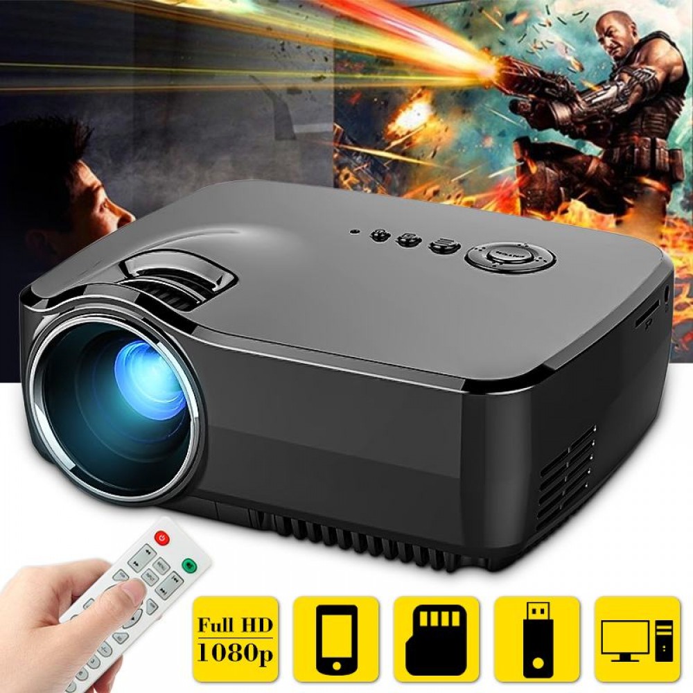 GP70 LCD Portable LED Projector 1080P Full HD 1200 Lumen HDMI USB VGA TV AV Port Optional Bluetooth Wireless WIFI Beamer
