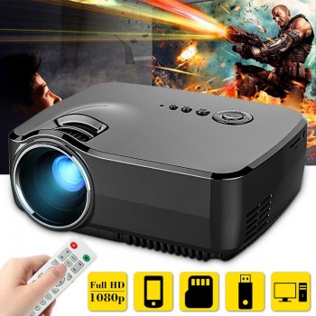 GP70 LCD Portable LED Projector 1080P Full HD 1200 Lumen HDMI USB VGA TV AV Port Optional Bluetooth Wireless WIFI Beamer