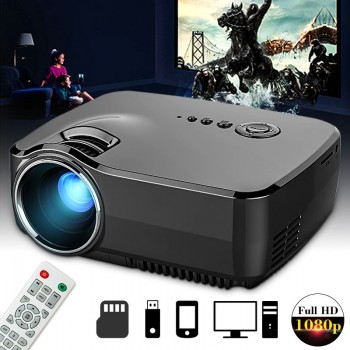 GP70 LCD Portable LED Projector 1080P Full HD 1200 Lumen HDMI USB VGA TV AV Port Optional Bluetooth Wireless WIFI Beamer