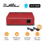 Poner Saund DLP100W Pocket HD DLP Projector 150ANSI Lumen high brightness Micro Wireless Portable 3D mini projector