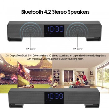 HAOBA A3 TV Soundbar Home Theater Music Center Sound Bar FM Radio Column Bluetooth LED Soundbar for TV Computer iphone Xiaomi