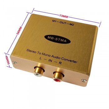 Stereo to Mono Audio converter with isolation output Stereo/Mono adapter Hi-Fi Audio Mixer
