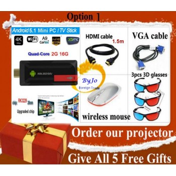 ViEYiNG LED projector HD with WIFI Mini PC Support 1920x1080 Home theater projector Android Proyector Pk led96 wifi M5 projetor