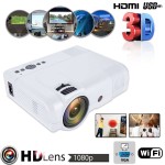 3D 1080P L8 WiFi Version Mini Projector Full HD Home Theater Projector Multimedia VGA USB HDMI LED Projector