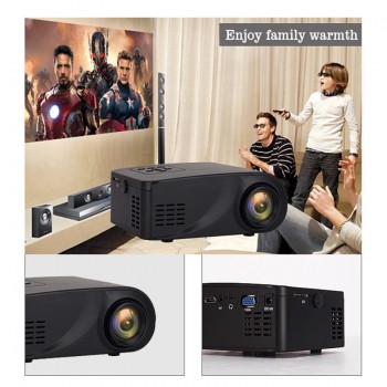 Mini Household HD Miniature Projector  3D Home theater Portable Cell phone projector High quality focusing lens 1080P HD TOP