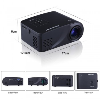 Mini Household HD Miniature Projector  3D Home theater Portable Cell phone projector High quality focusing lens 1080P HD TOP