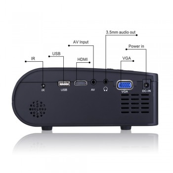 Mini Household HD Miniature LED Projector 3D Home theater Portable Cell phone projector High quality focusing lens 1080P HD TOP