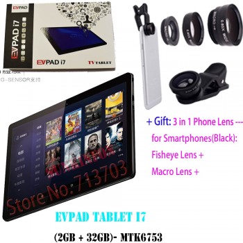 2018 Smart TV Box EVPAD Tablet i7 2GB 32GB: 2.4G/5G Dual WiFi Support Dual SIM Cards Asias TV Live Channels amp; 3 in 1 Phone Lens