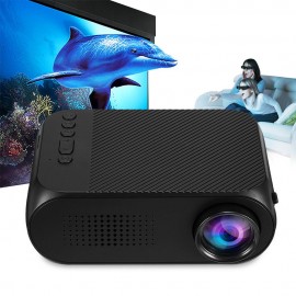 Top 2018 Mini YG320 Home Theater AV / HDMI Support TF Card Projector EU Plug