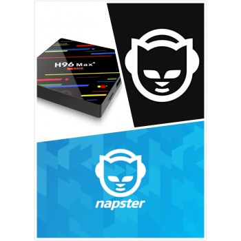 H96 MAX+ Android 7.1 With 1 Year Napster Premium Subscription Account Work on all Device Set Top Box Media Player