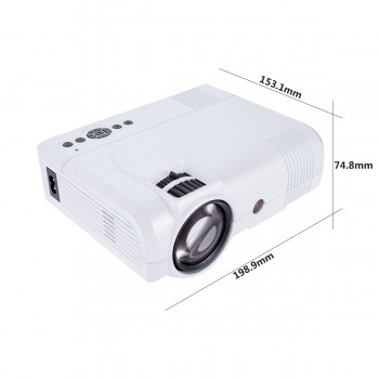 3D 1080P Mini Projector Full HD L8 3000 lumens LED Cinema Video Digital HD Home Theater Projector with AV Cable Power Cable