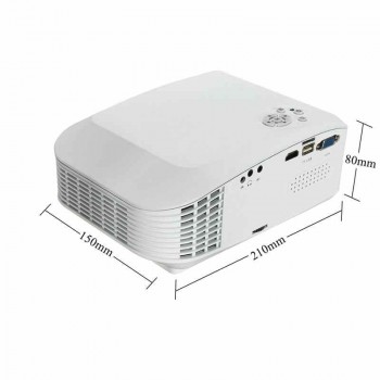 Portable 7000 Lumens HD 1080P 3D Multimedia Projector LED Home Theater  USB With US Plug