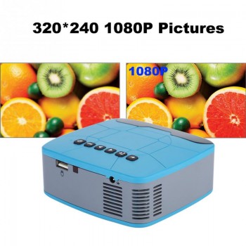 Mini 500LM LCD Micro Projector Home 1080P HD Video Projector with Optical Trapezium Adjustment EU US AU UK Plug 110-240V